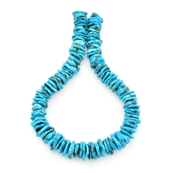 Bluejoy Genuine Indian-Style Natural Turquoise XL Free-Form Disc Bead 16-inch Strand (18mm)