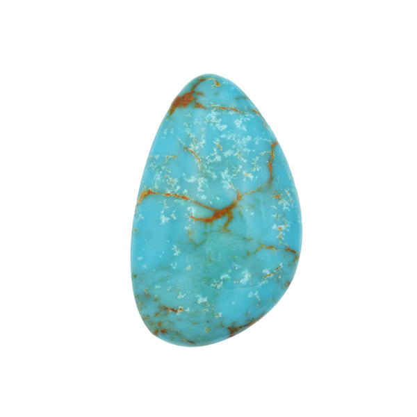American-Mined Natural Turquoise Cabochon 15mmx23.5mm Free-Form Shape