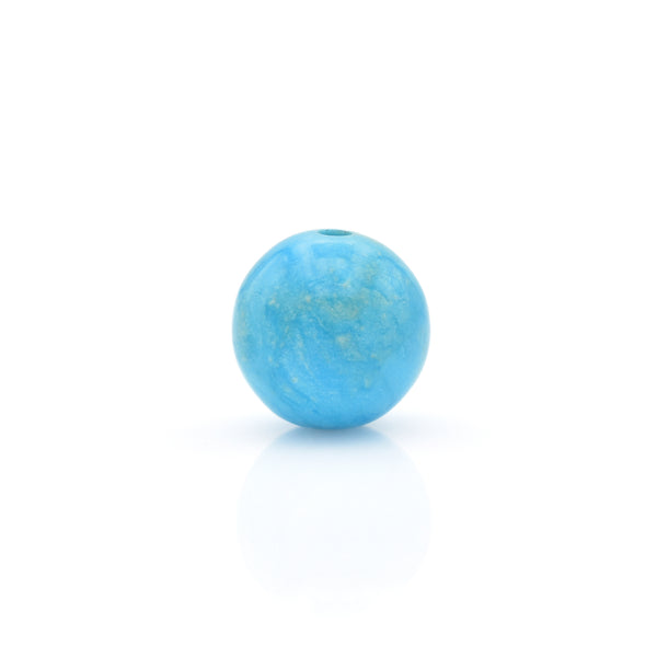 American-Mined Natural Turquoise Loose Bead 12mm Round Shape