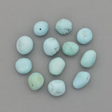 American-Mined Natural Turquoise Loose Bead 12mm Matte-Finish Nugget