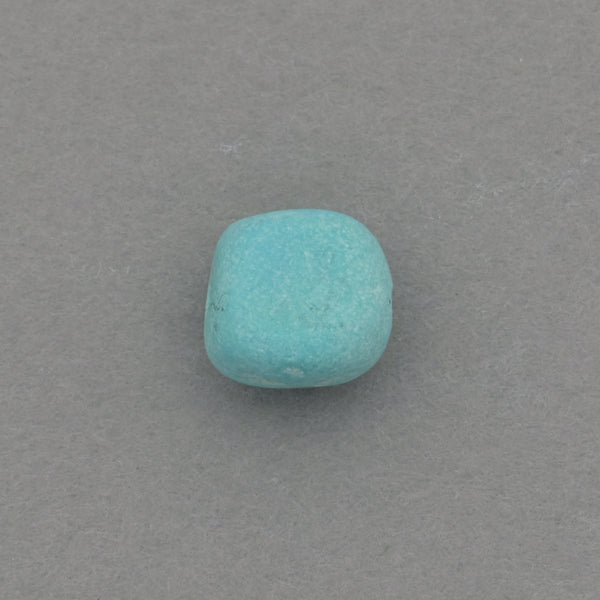 American-Mined Natural Turquoise Loose Bead 6mm Matte-Finish Nugget