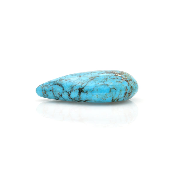 American-Mined Natural Turquoise Loose Bead 26.5mmx41.5mm Teardrop Shape