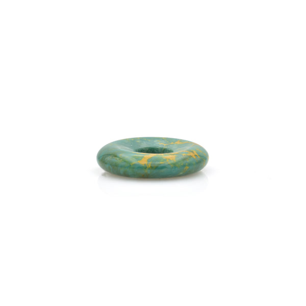American-Mined Natural Turquoise Loose Bead 24mm Donut Shape