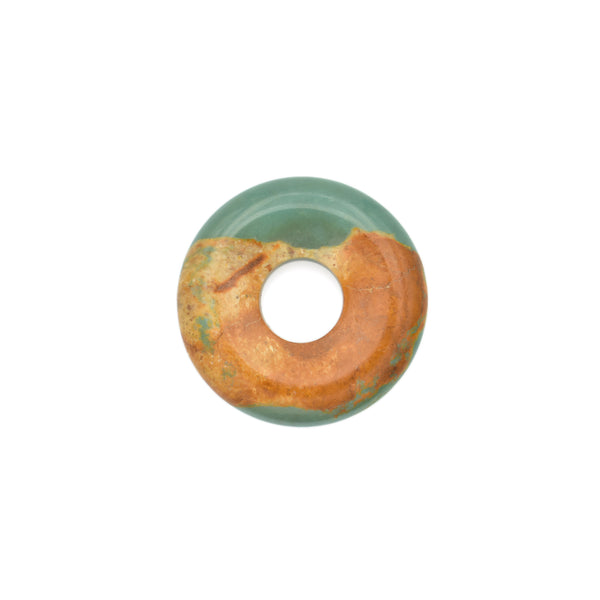 American-Mined Natural Turquoise Loose Bead 25.5mm Donut Shape
