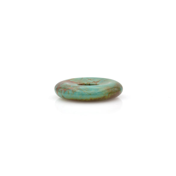 American-Mined Natural Turquoise Loose Bead 25.5mm Donut Shape