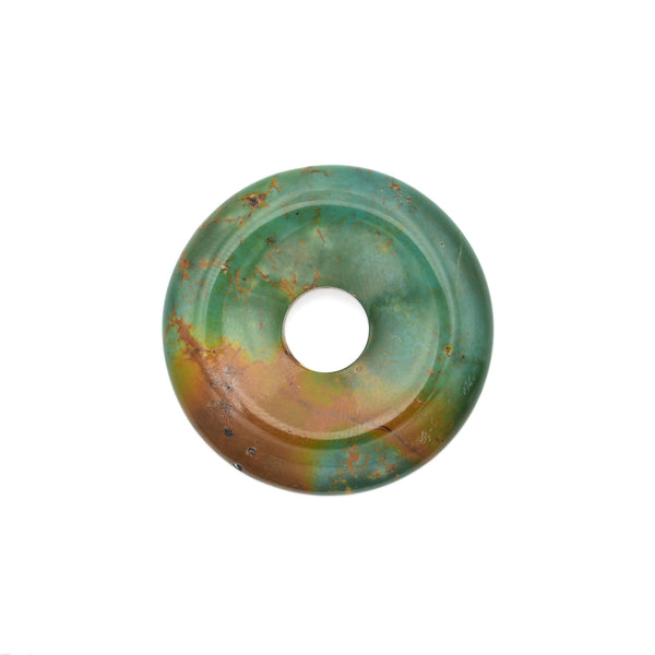 American-Mined Natural Turquoise Loose Bead 30mm Donut Shape