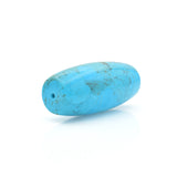 American-Mined Natural Turquoise Polychrome Loose Bead 21mmx46mm Barrel Shape