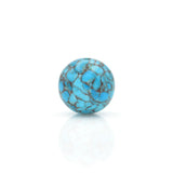 American-Mined Natural Turquoise Mosaic Loose Bead 18mm Round Shape