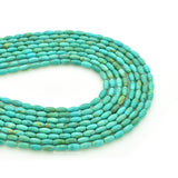 Genuine Natural American Turquoise Barrel Bead 16 inch Strand (3x6mm)