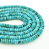 Genuine Natural American Turquoise Button Bead 16 inch Strand (8mm )