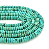 Genuine Natural American Turquoise Button Bead 16 inch Strand (10mm)
