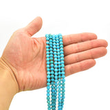 Genuine Natural American Turquoise Round Bead 16 inch Strand (5.5mm)