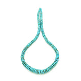 Genuine Natural American Turquoise Graduated Button Bead 16 inch Strand (3-10mm)