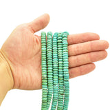 Genuine Natural American Turquoise Button Bead 16 inch Strand (8mm)