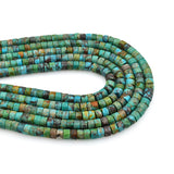 Bluejoy 5mm Genuine Indian-Style Natural Turquoise Heishi Bead 16-inch Strand
