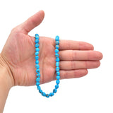 Bluejoy 7mm Natural Sleeping Beauty Turquoise Nugget Bead 18-inch Strand