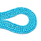 Bluejoy 4mm Natural Sleeping Beauty Turquoise Nugget Bead 18-Inch Strand