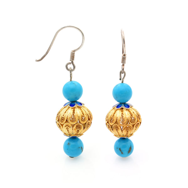 Turquoise Earring 13x33mm