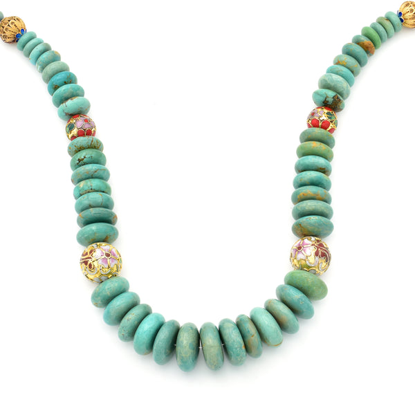 Turquoise Necklace 23 inch
