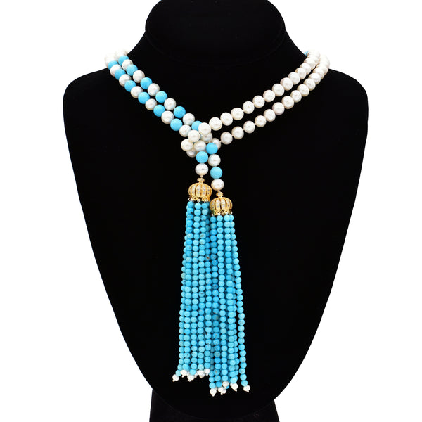 Turquoise Necklace 48 inch