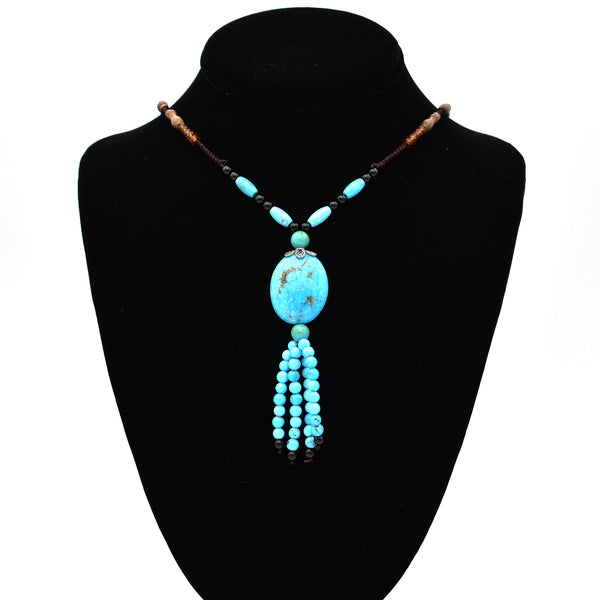 Turquoise Necklace 26 inch