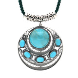 Turquoise Pendant Necklace 23inch