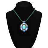 Turquoise Pendant Necklace 24inch