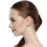 Lab Opal Earring 9x15mm