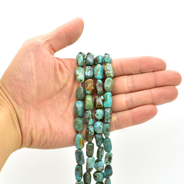 Genuine Natural American Turquoise Nugget Bead 16 inch Strand (8x10mm)