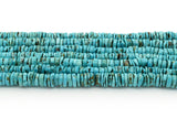 10mm Turquoise Round-Flat Bead, 16'' Strand, A201RB1004