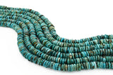 10mm Turquoise Round-Flat Bead, 16'' Strand, A201RB1008