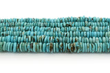 10mm Turquoise Round-Flat Bead, 16'' Strand, A201RB1014