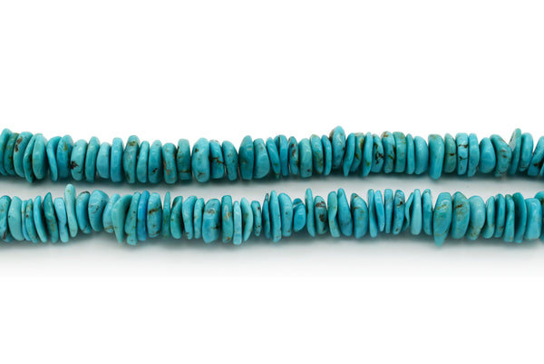 12mm Turquoise Round-Flat Bead, 16'' Strand, A201RB1016