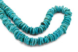 12mm Turquoise Round-Flat Bead, 16'' Strand, A201RB1016