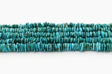 8mm Turquoise Round-Flat Bead, 16'' Strand, A201RB1026