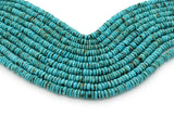 9mm Turquoise Round-Flat Bead, 16'' Strand, A201RB1041