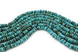 9mm Turquoise Round-Flat Bead, 16'' Strand, A201RB1043
