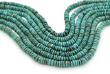 9mm Turquoise Round-Flat Bead, 16'' Strand, A201RB1045