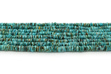 8mm Turquoise Round-Flat Bead, 16'' Strand, A201RB1048
