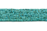 6mm Turquoise Round-Flat Bead, 16'' Strand, A201RB1065