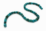 8mm Turquoise Round-Flat Bead, 16'' Strand, A201RB1085