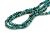 6mm Turquoise Round-Flat Bead, 16'' Strand, A201RB1086