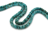 9mm Turquoise Round-Flat Bead, 16'' Strand, A201RB1090