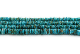 8mm Turquoise Round-Flat Bead, 16'' Strand, A201RB1092