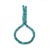 9mm Turquoise Round-Flat Bead, 16'' Strand, A201RB1097