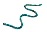 6mm Turquoise Round-Flat Bead, 16'' Strand, A201RB1099