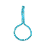 6mm Turquoise Round-Flat Bead, 16'' Strand, A201RB1104