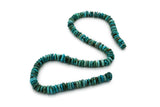 8mm Turquoise Round-Flat Bead, 16'' Strand, A201RB1109