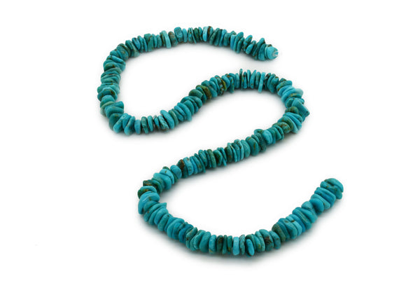 6mm Turquoise Round-Flat Bead, 16'' Strand, A201RB1111