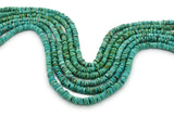 6.5mm Turquoise Round-Flat Bead, 16'' Strand, A201RB1132